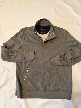 Peloton Men’s Heather Gray Quarter-Zip Pullover